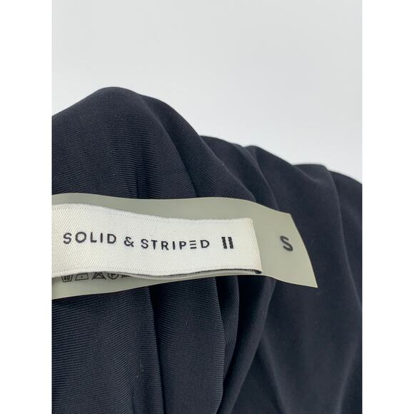 SOLID & STRIPE Women's Black Ribbed Belted V-Neck 2pc Bikini SZ S/M - Picture 10 of 11